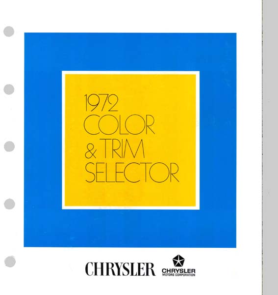 1972 Chrysler Color Trim Folder Page 11